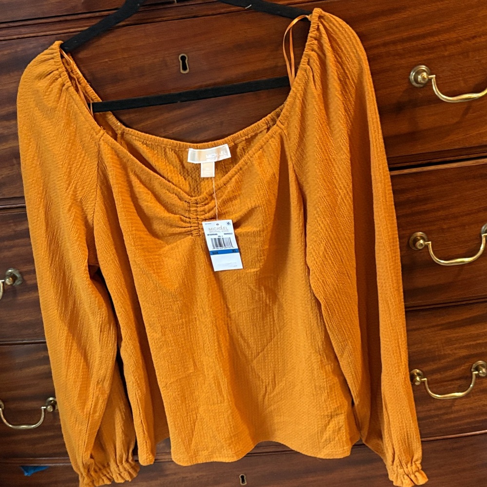 Michael Kors Women's Blouse in Vibrant marigold